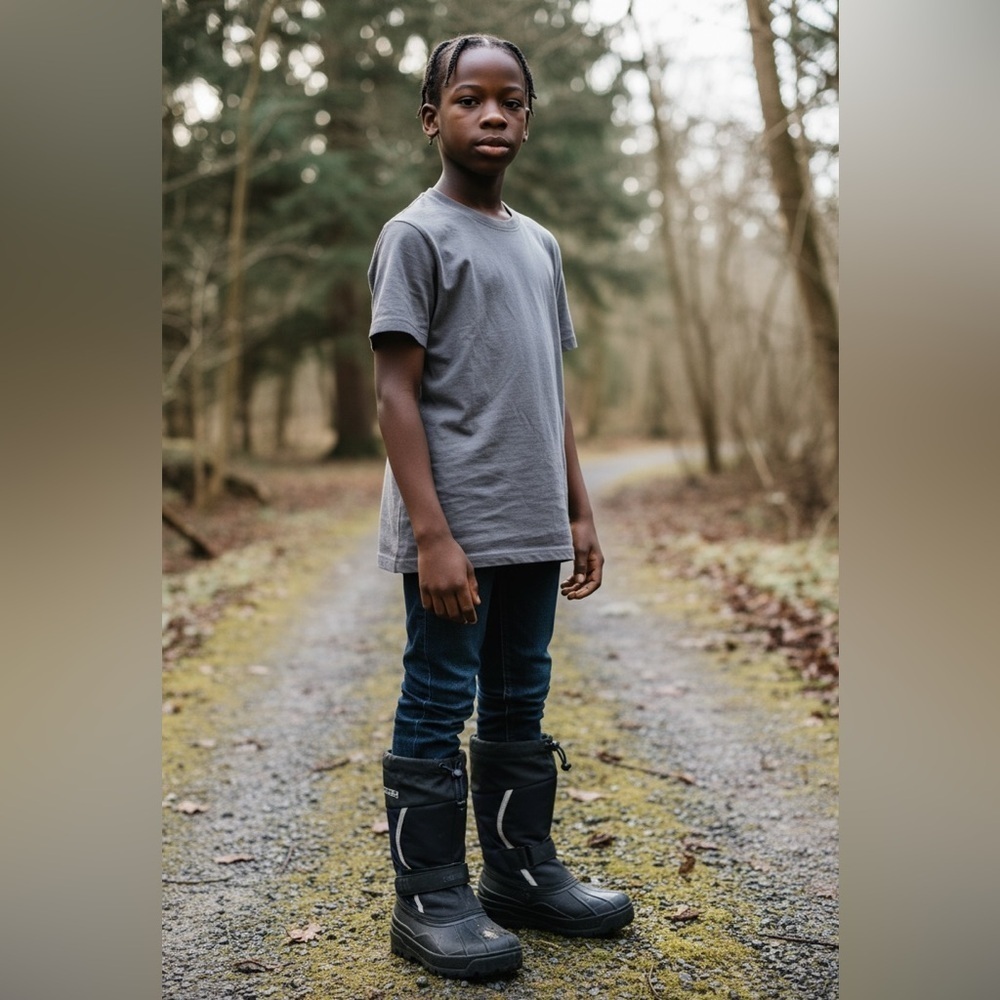L.L. Bean Kids Black Snow Boots